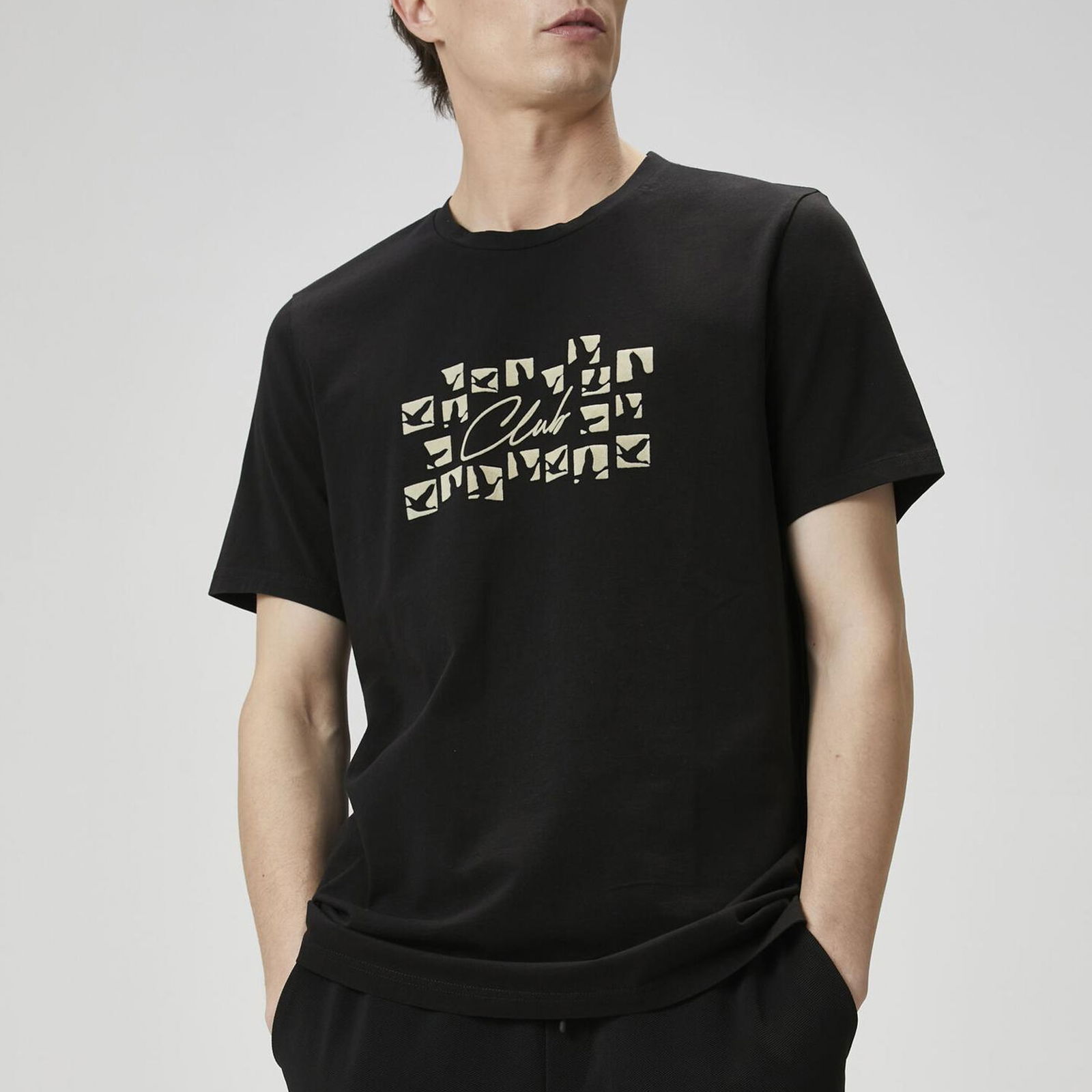 Beymen Club Erkek Siyah Baskılı T-shirt