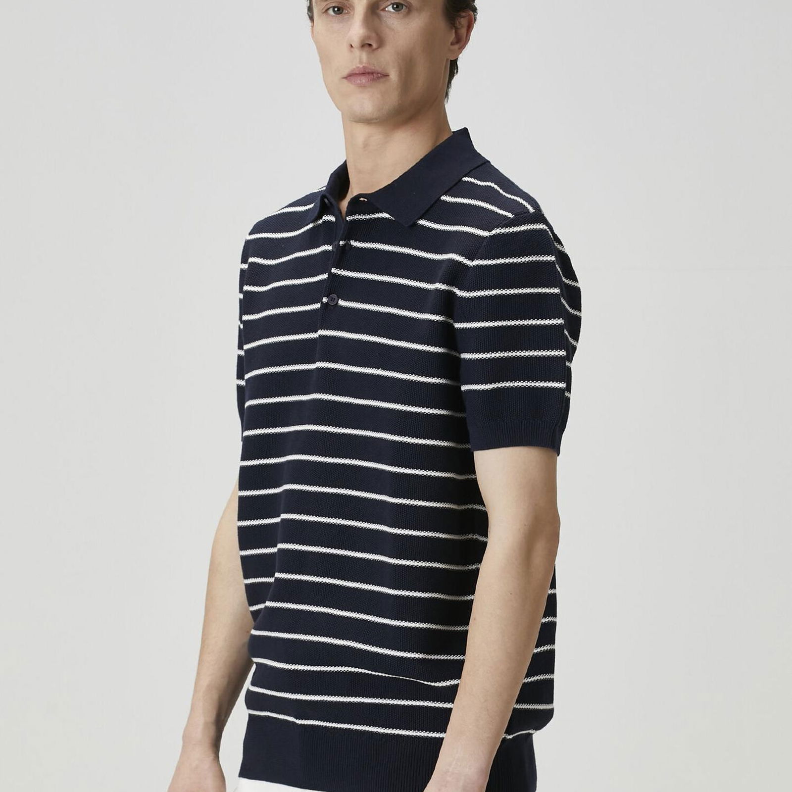 Beymen Club Erkek Lacivert Polo Yaka Colorblocked Triko Gömlek