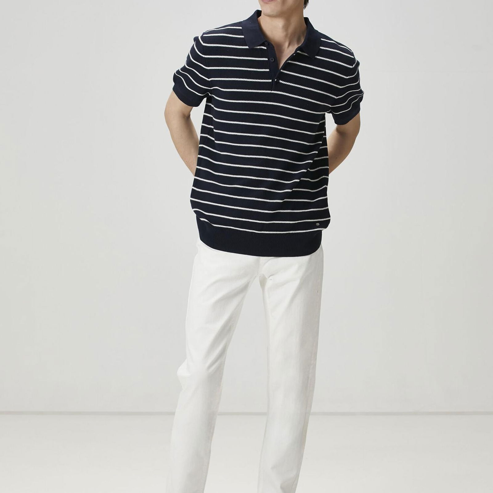 Beymen Club Erkek Lacivert Polo Yaka Colorblocked Triko Gömlek
