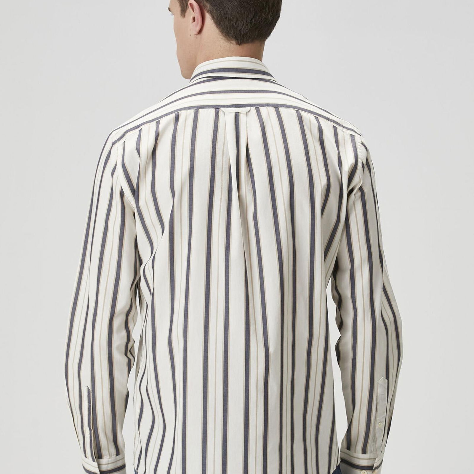 Beymen Club Erkek Slim Fit Beyaz Çizgili Gömlek