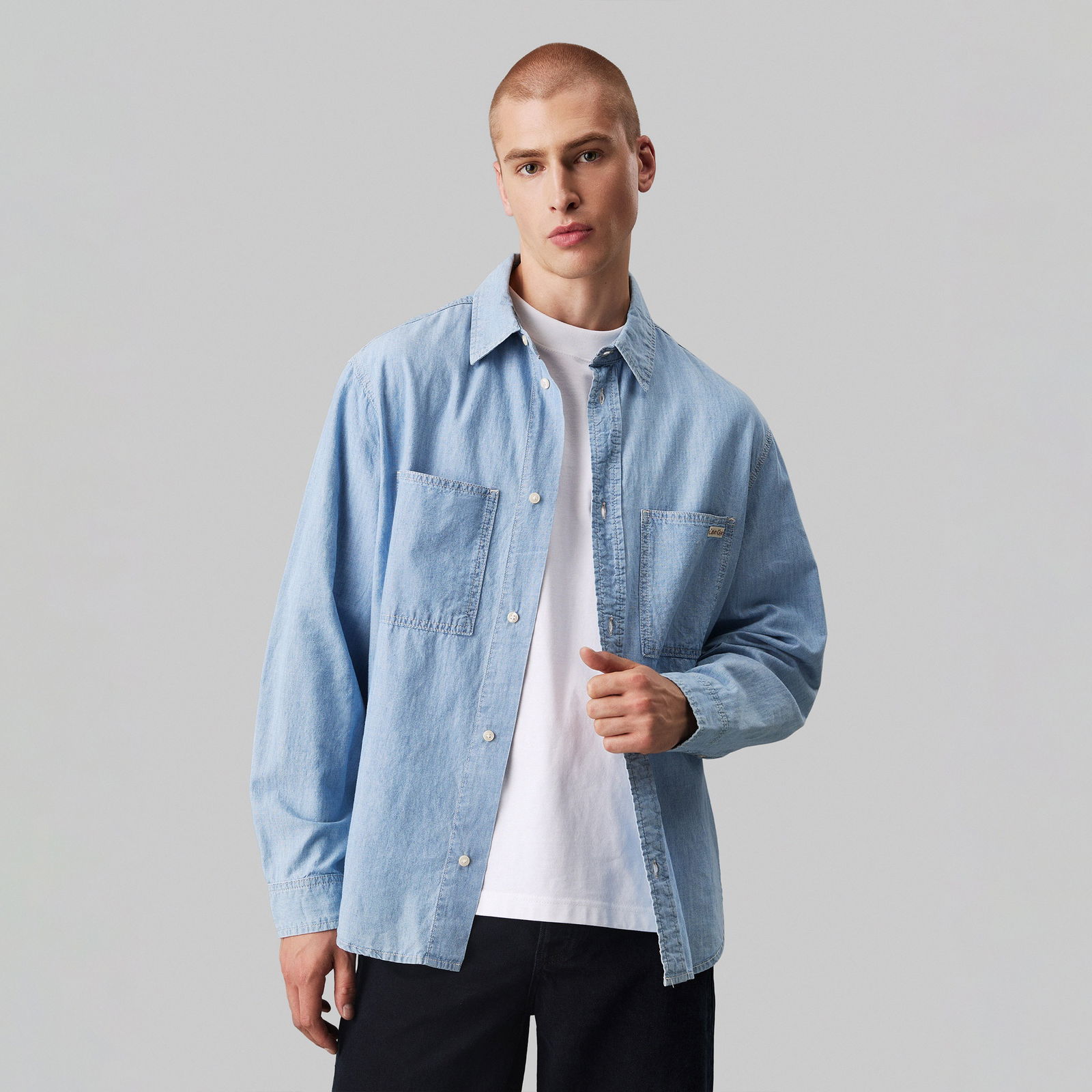Calvin Klein Easy Chambray Erkek Mavi Gömlek