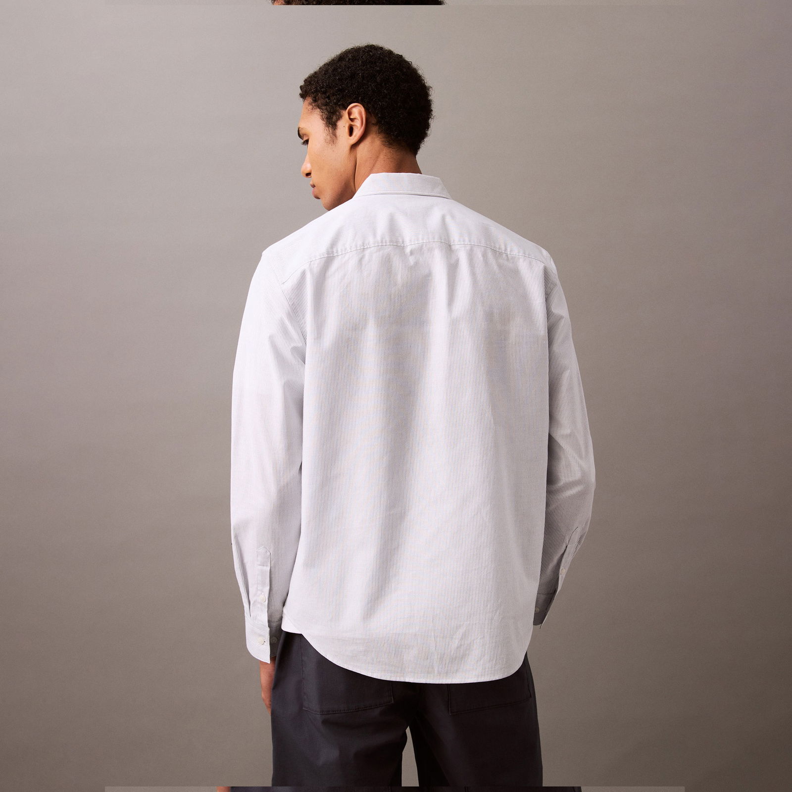 Calvin Klein Oxford Logo Erkek Beyaz Gömlek