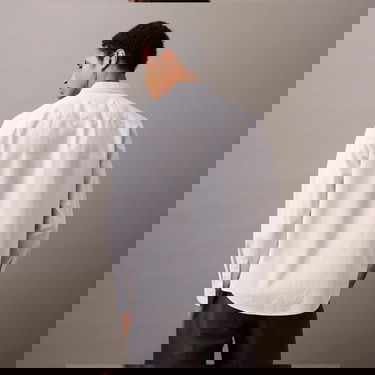  Calvin Klein Ls Oxford Logo Erkek Mavi Gömlek