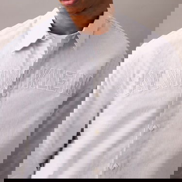  Calvin Klein Ls Oxford Logo Erkek Mavi Gömlek