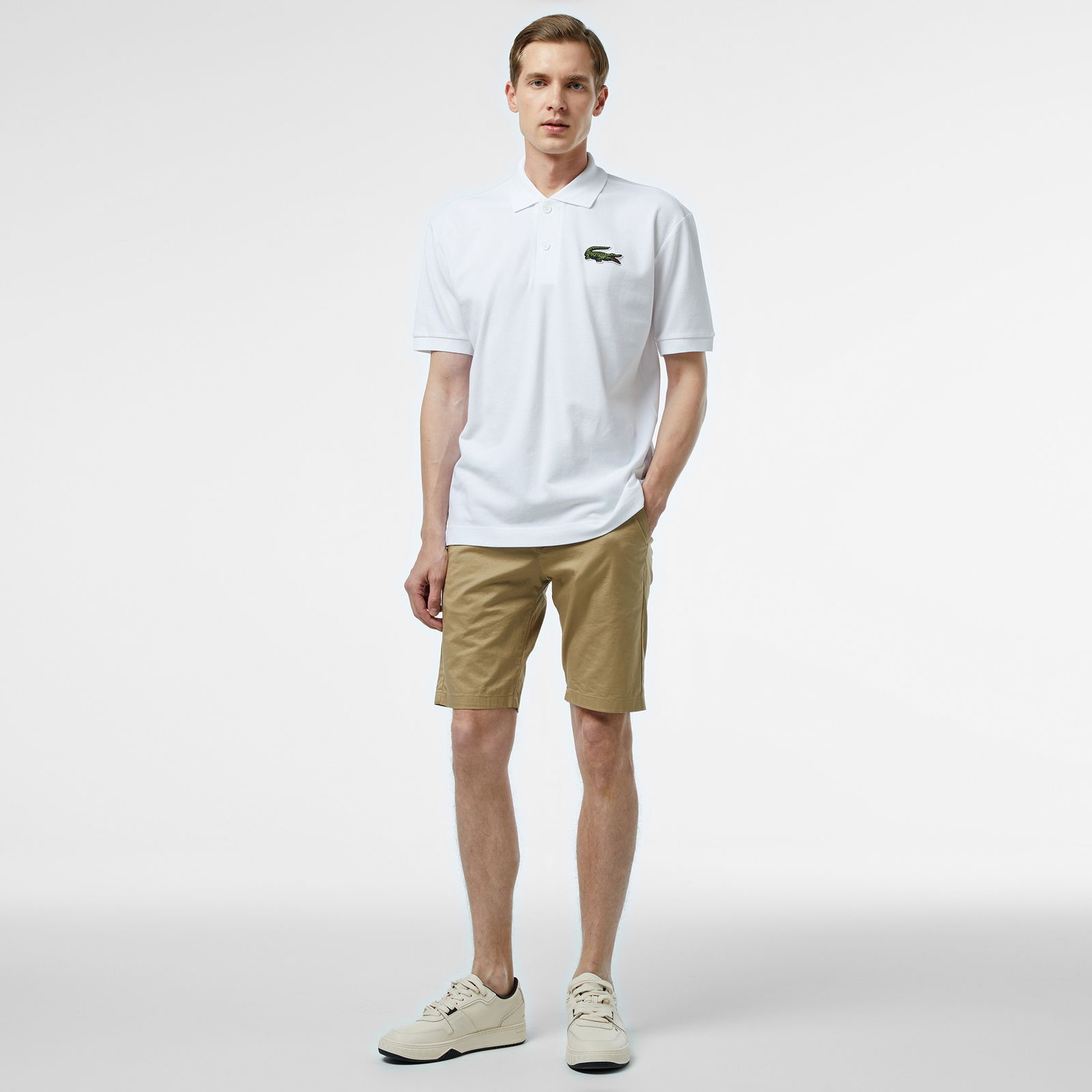 Lacoste Erkek Regular Fit Bej Bermuda