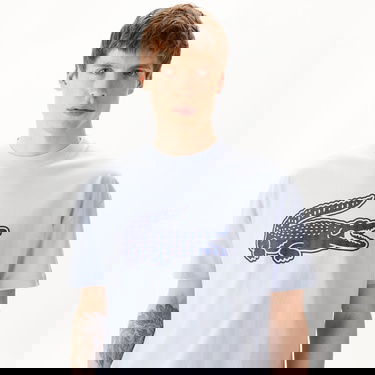  Lacoste Erkek Relaxed Fit Bisiklet Yaka Baskılı Beyaz T-Shirt