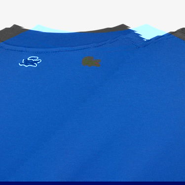  Lacoste Erkek Loose Fit Baskılı Mavi T-Shirt