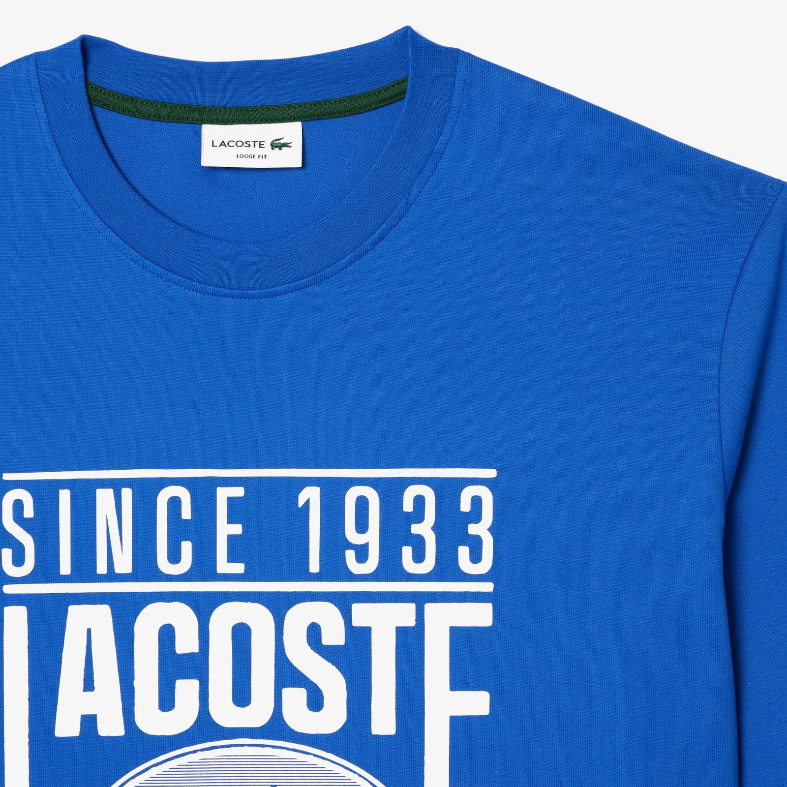 Lacoste Erkek Loose Fit Baskılı Mavi T-Shirt