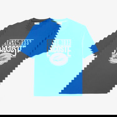  Lacoste Erkek Loose Fit Baskılı Mavi T-Shirt