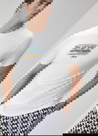  Beymen Club Erkek Beyaz Baskılı T-shirt