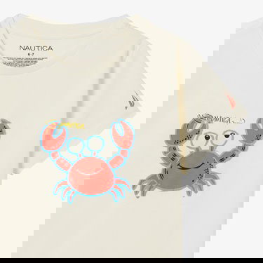  Nautica Erkek Çocuk Krem Regular Fit Baskılı T-Shirt