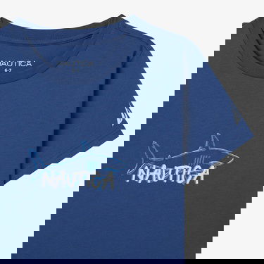  Nautica Erkek Çocuk Mavi Regular Fit Baskılı T-Shirt