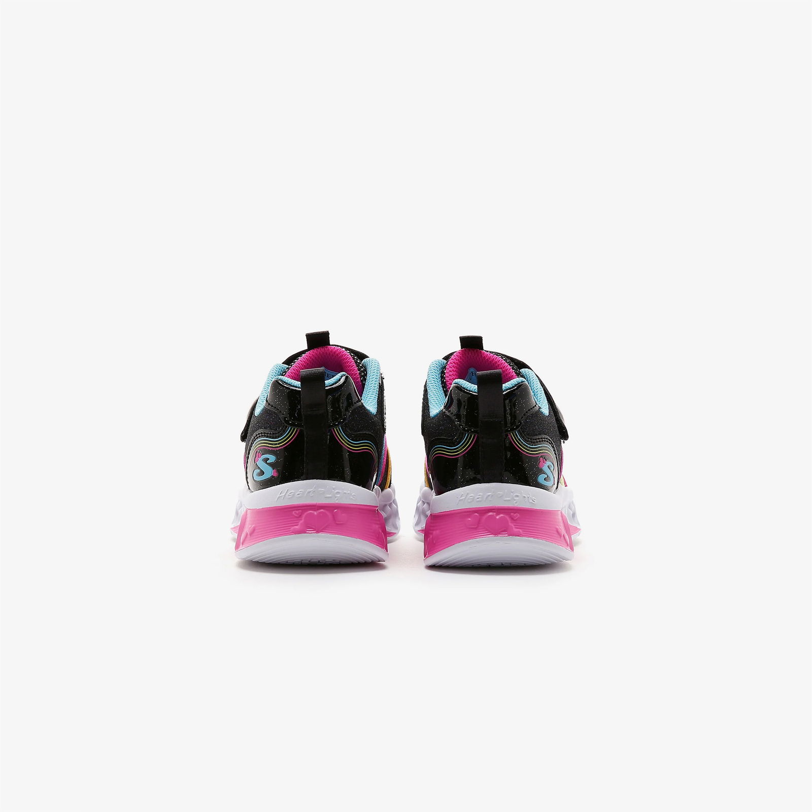 Skechers Flutter Heart Lights Rainbow Bestie Bebek Siyah Spor Ayakkabı