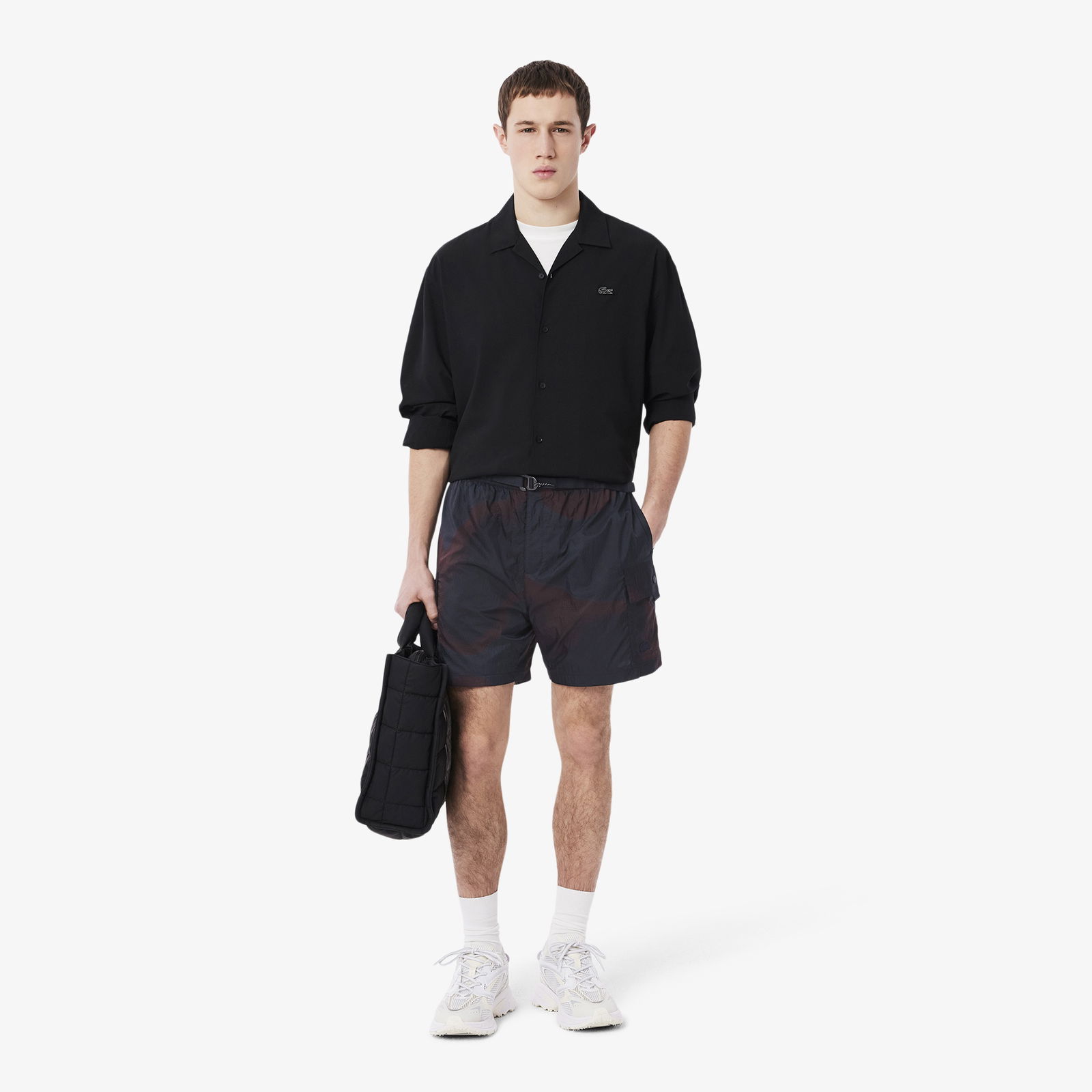 Lacoste Ombre Print Naylon Erkek Bordo Şort