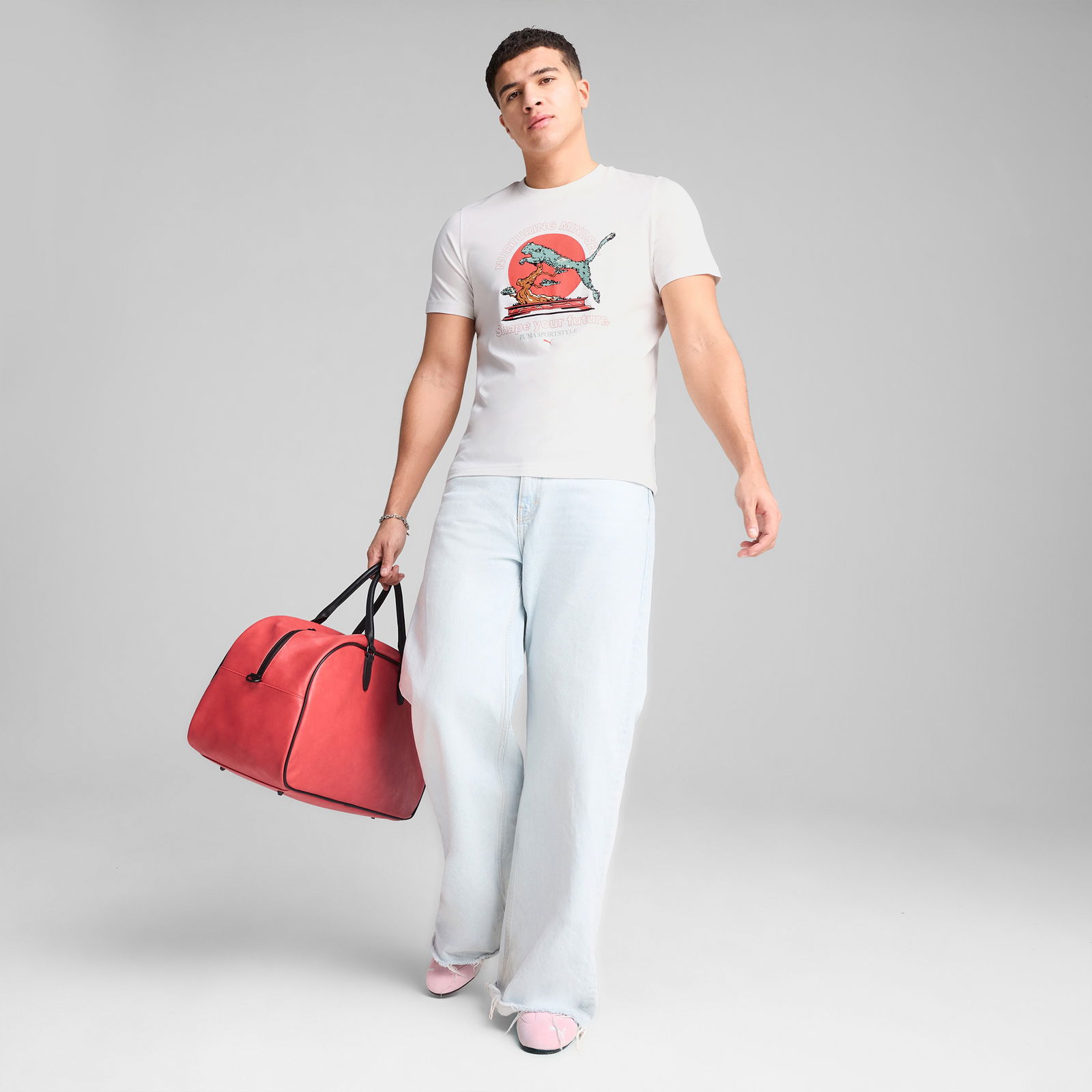 Puma Graphics Bonsai Erkek Beyaz T-Shirt
