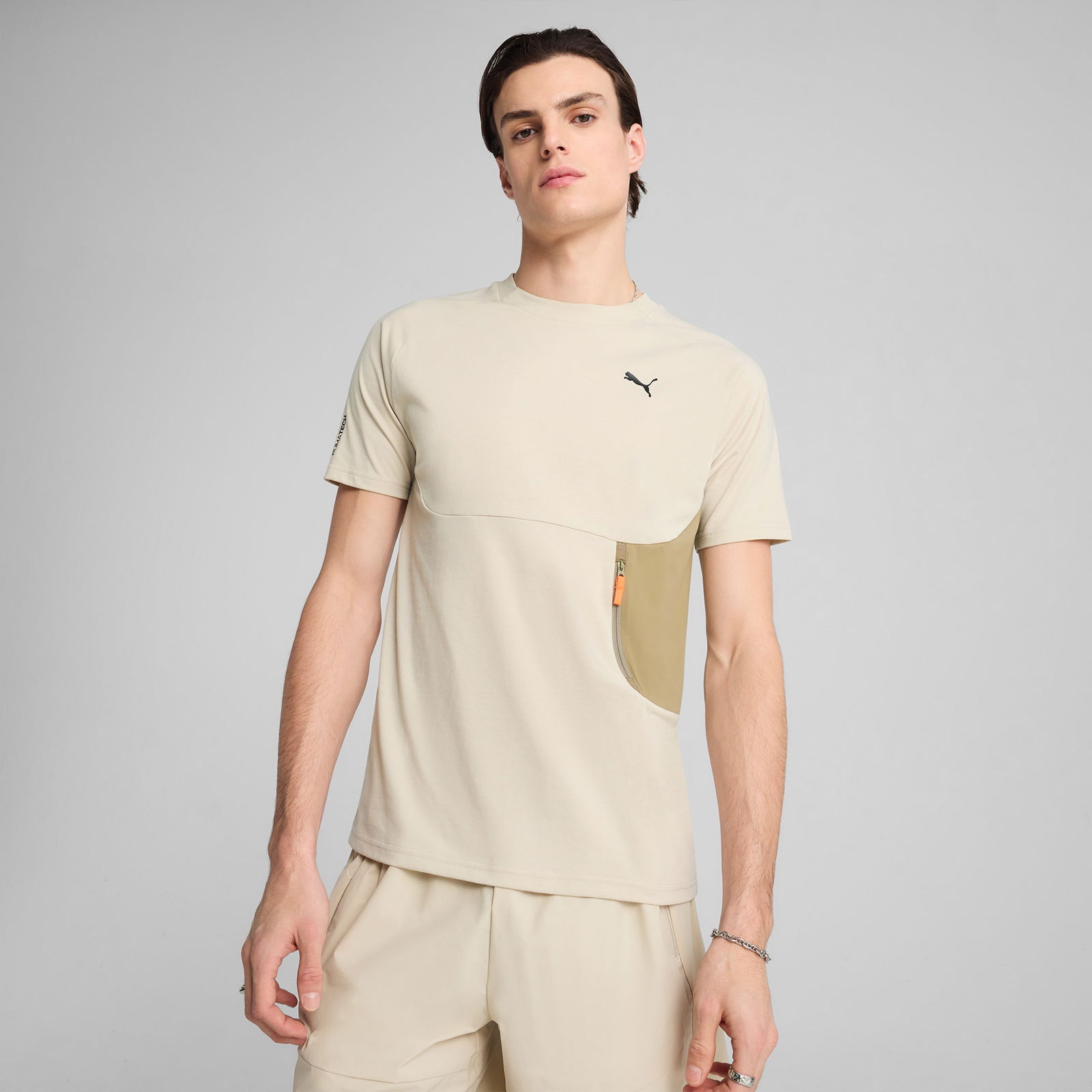 Puma Pumatech Pocket Erkek Krem T-Shirt