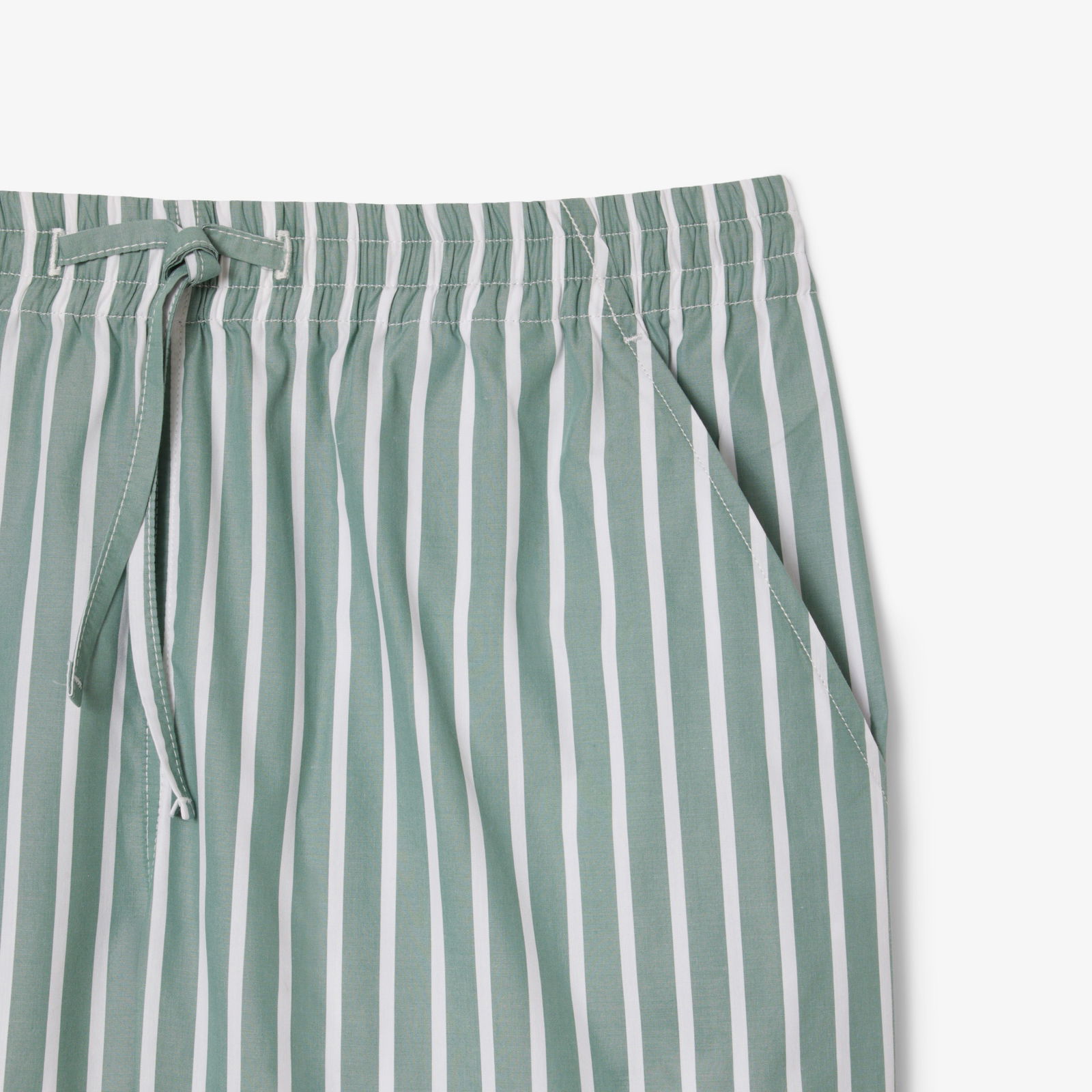 Lacoste Erkek Relaxed Fit Çizgili Yeşil Şort