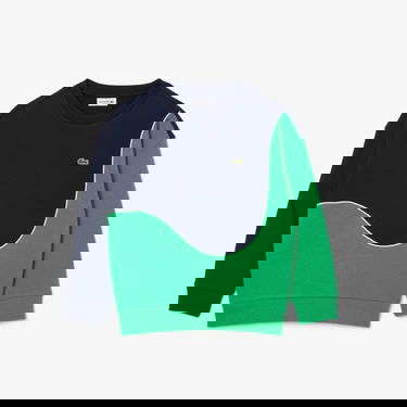  Lacoste Çocuk Bisiklet Yaka Renk Bloklu Lacivert Sweatshirt