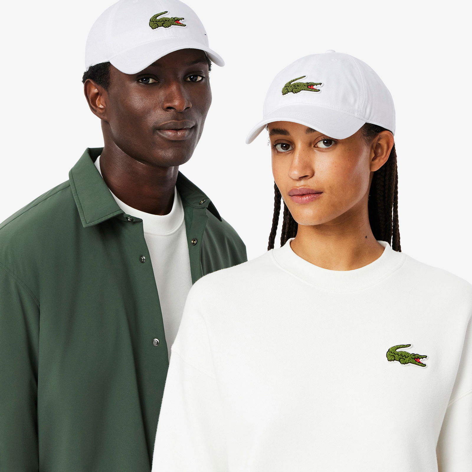 Lacoste Unisex Baskılı Beyaz Şapka