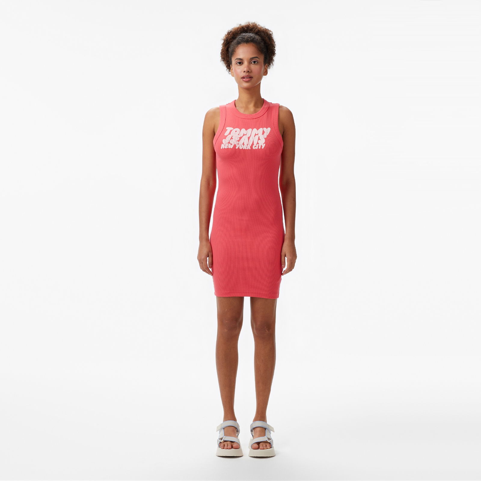 Tommy Jeans Tj Bubble Tank Kadın Kırmızı Elbise