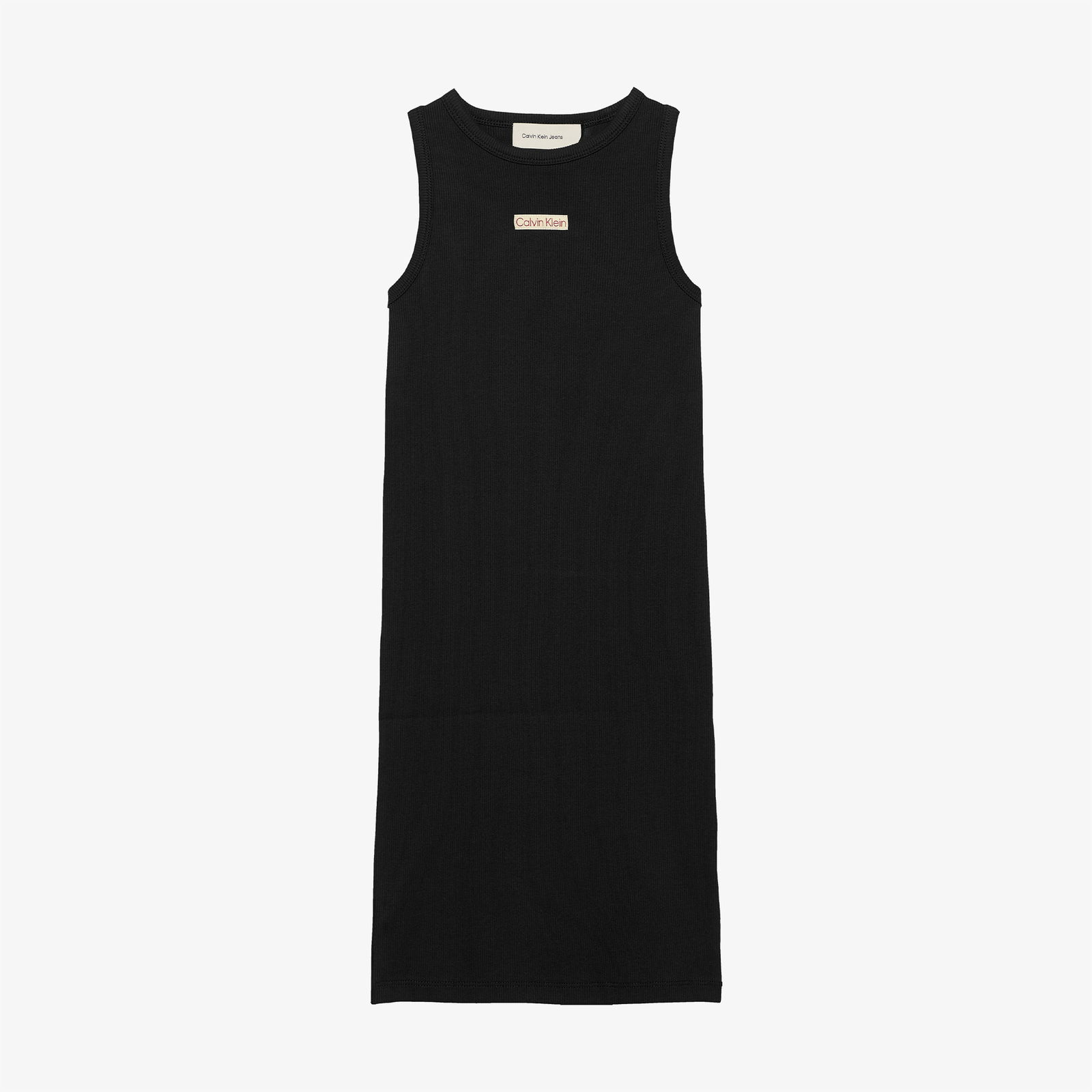 Calvin Klein Rib Sleeveless Çocuk Siyah Elbise