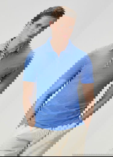  Beymen Club Erkek Comfort Fit Mavi Polo Yaka T-shirt