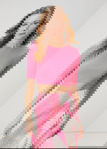  Beymen Club Kadin Pembe Crop Basic Kazak