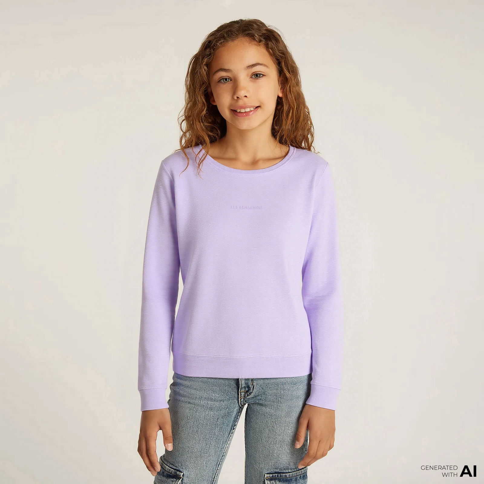 Les Benjamins Essential Çocuk Mor Sweatshirt