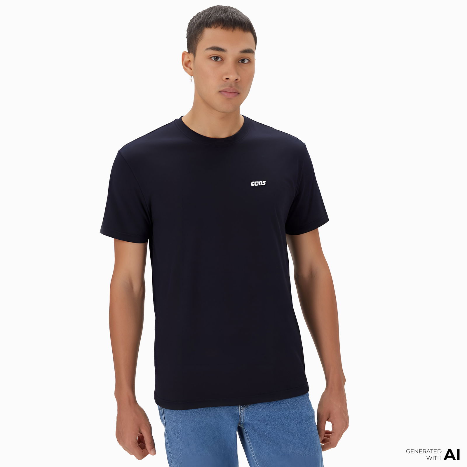 Converse Erkek Loose Fit Siyah T-Shirt