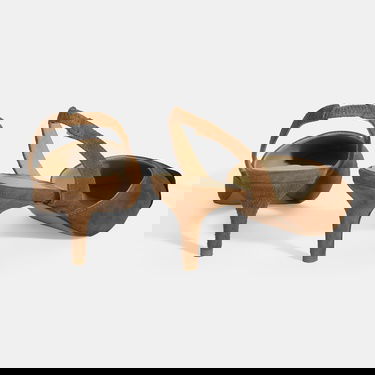  Kadın Taba Slingback Süet Topuklu Ayakkabı