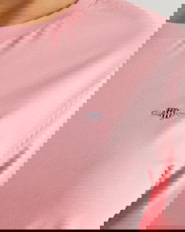  GANT Kadın Pembe Regular Fit Bisiklet Yaka T-Shirt
