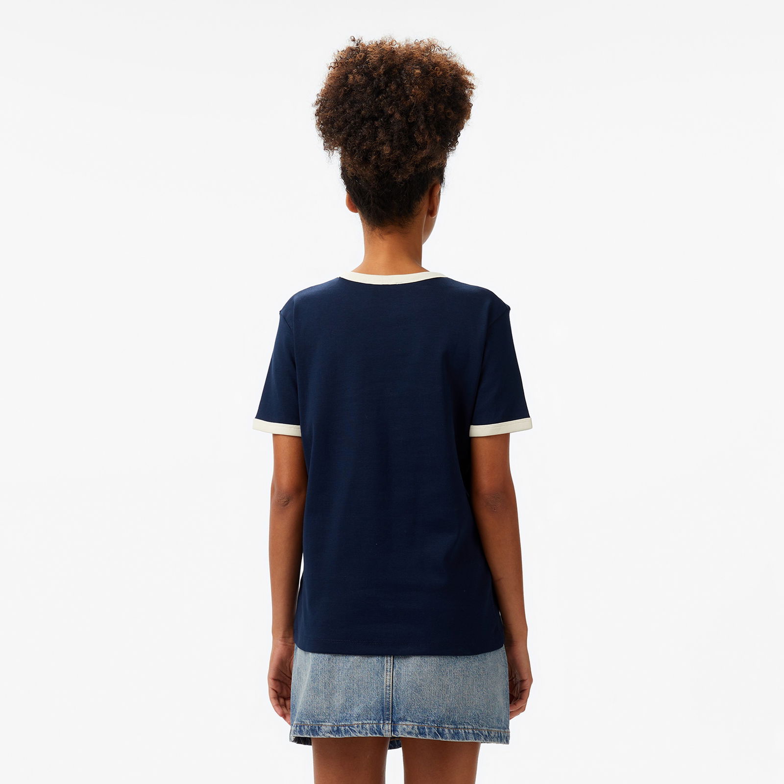 Tommy Hilfiger Reg Monotype Stripe C-Nk Kadın Lacivert T-Shirt