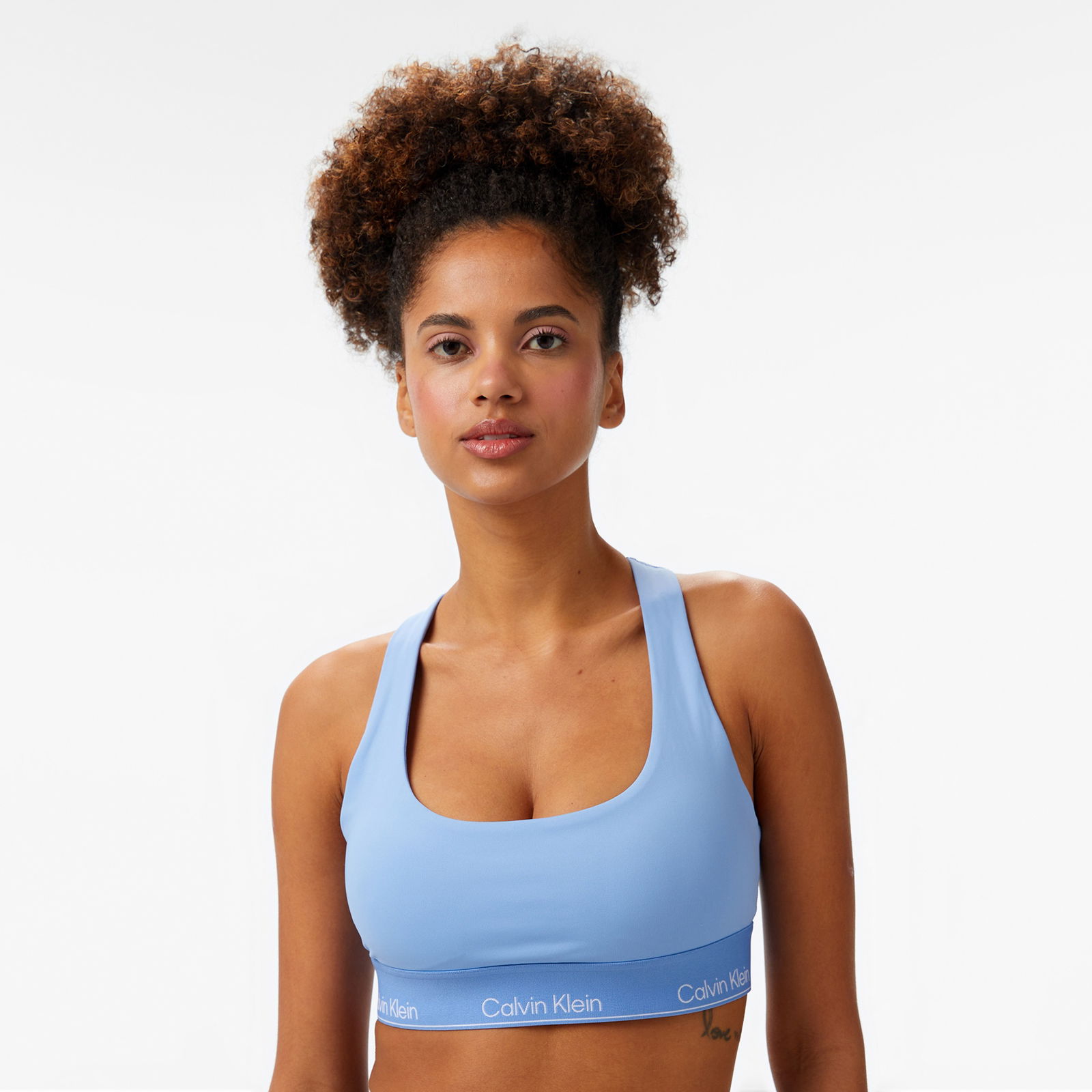 Calvin Klein Wo - Sports Medium Support Kadın Mavi Bra