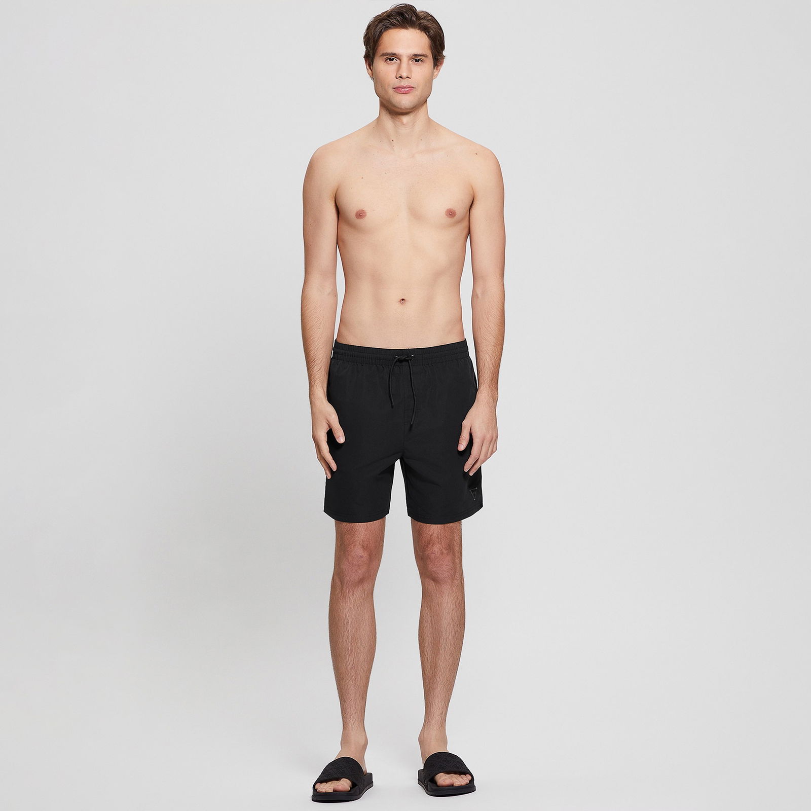Guess Swimtrunk Basic Medi  Erkek Siyah Deniz Şortu