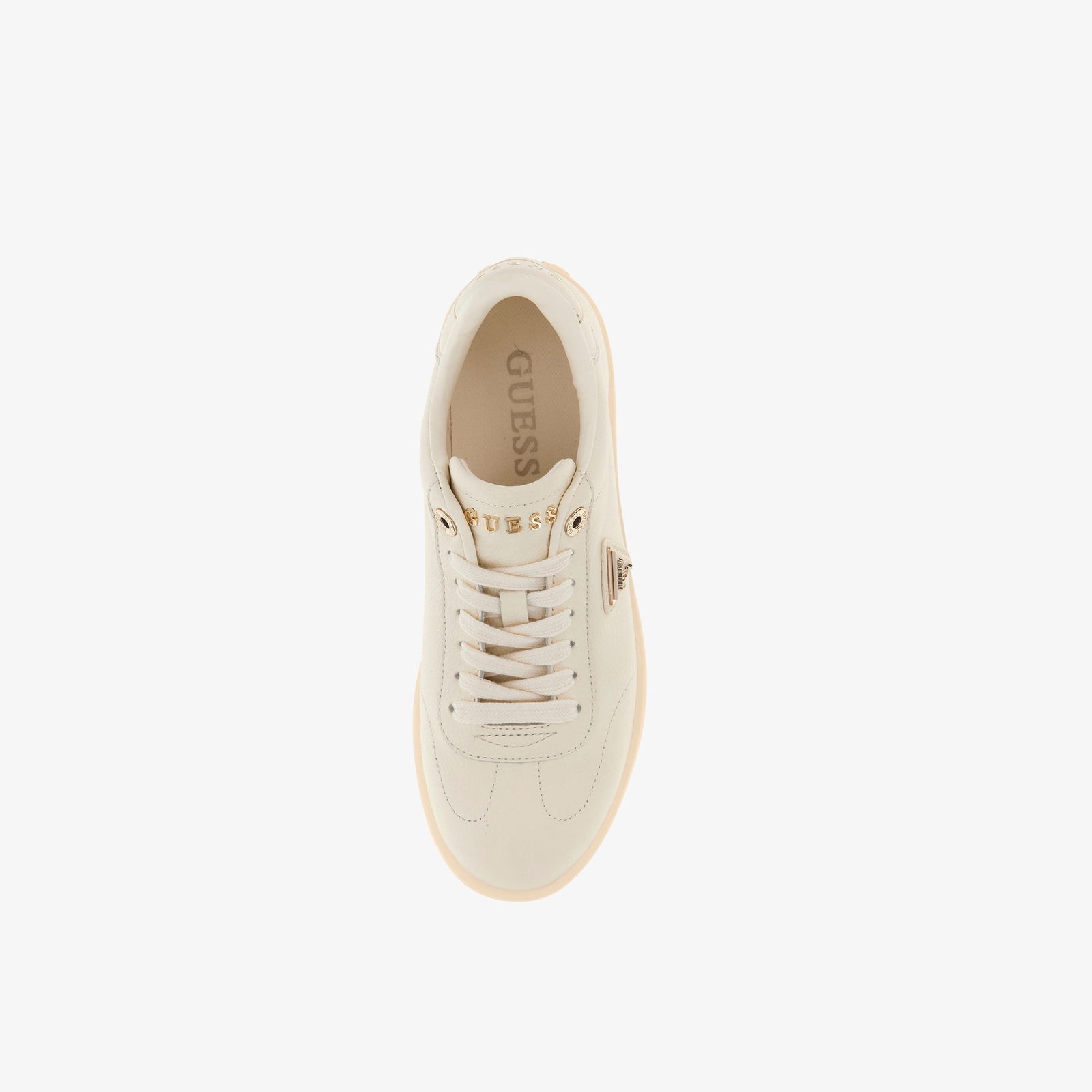 Guess Jazlie  Leather Kadın Krem Sneaker