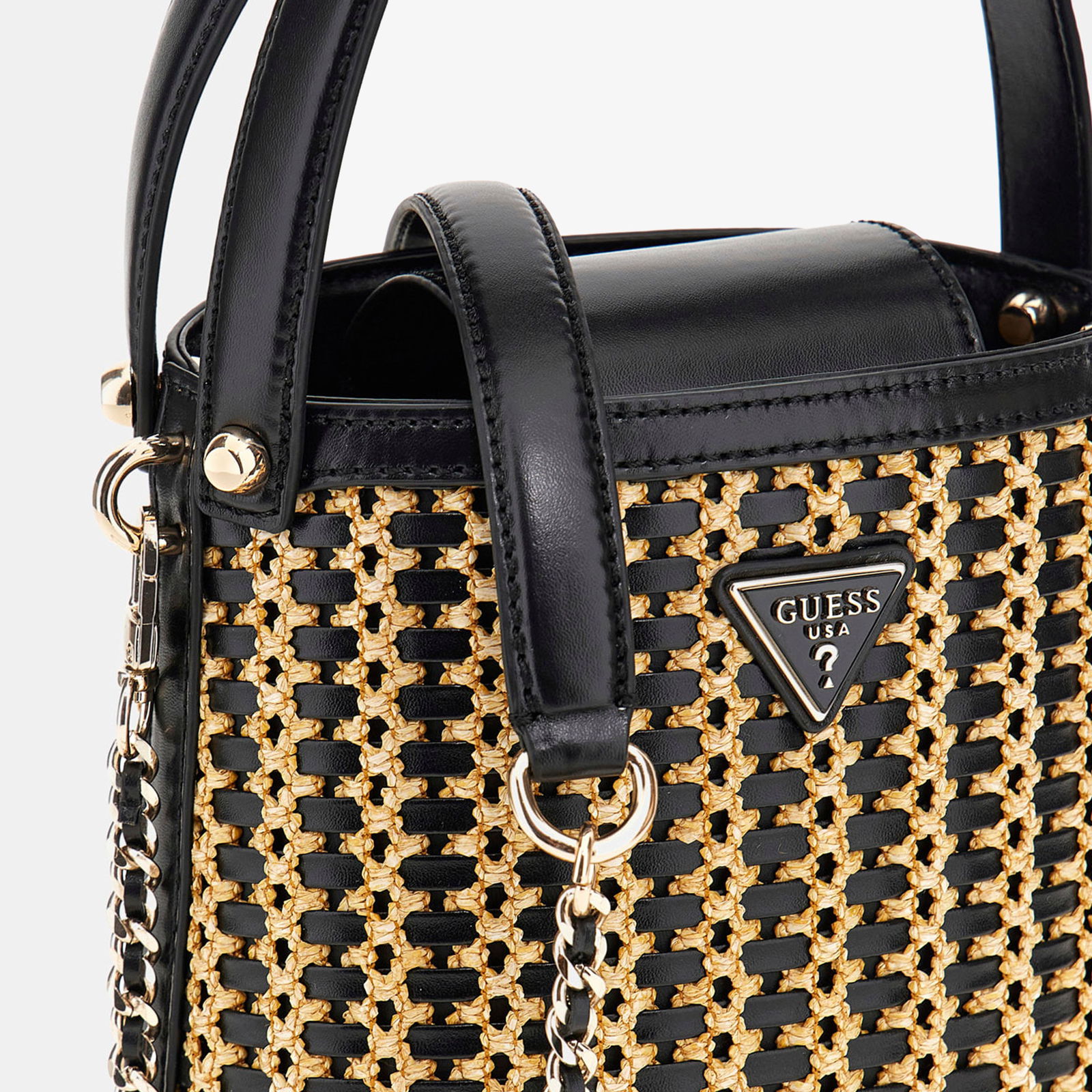 Guess Atalia Crossbody Buc  Kadın Siyah Çapraz Askılı Çanta