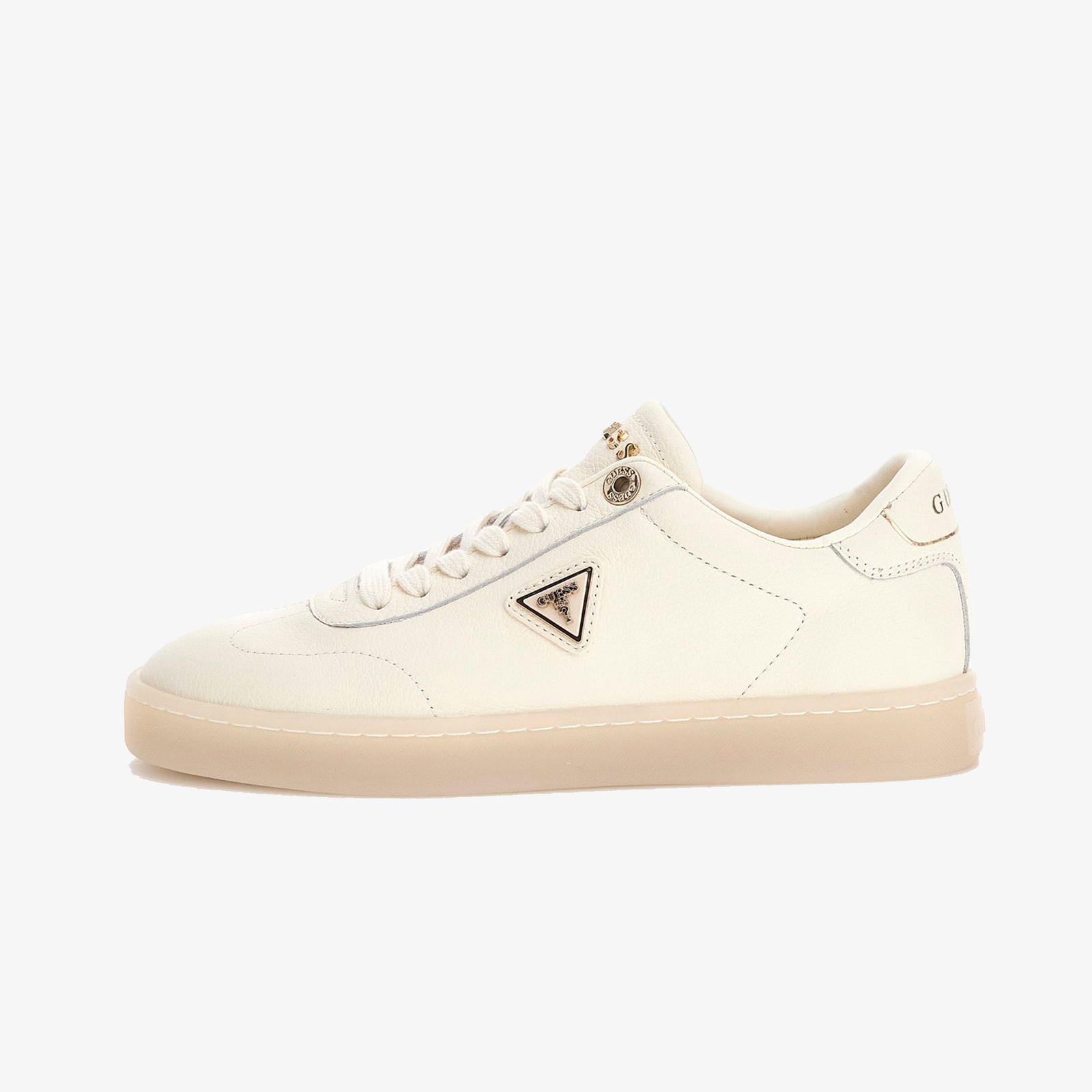 Guess Jazlie  Leather Kadın Krem Sneaker