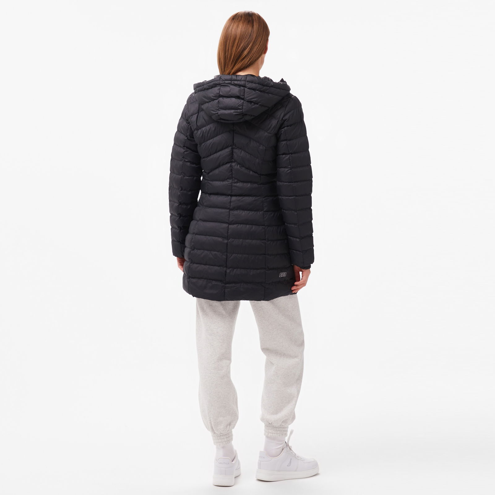 Skechers Essential Maxi Length Kadın Siyah Günlük Mont