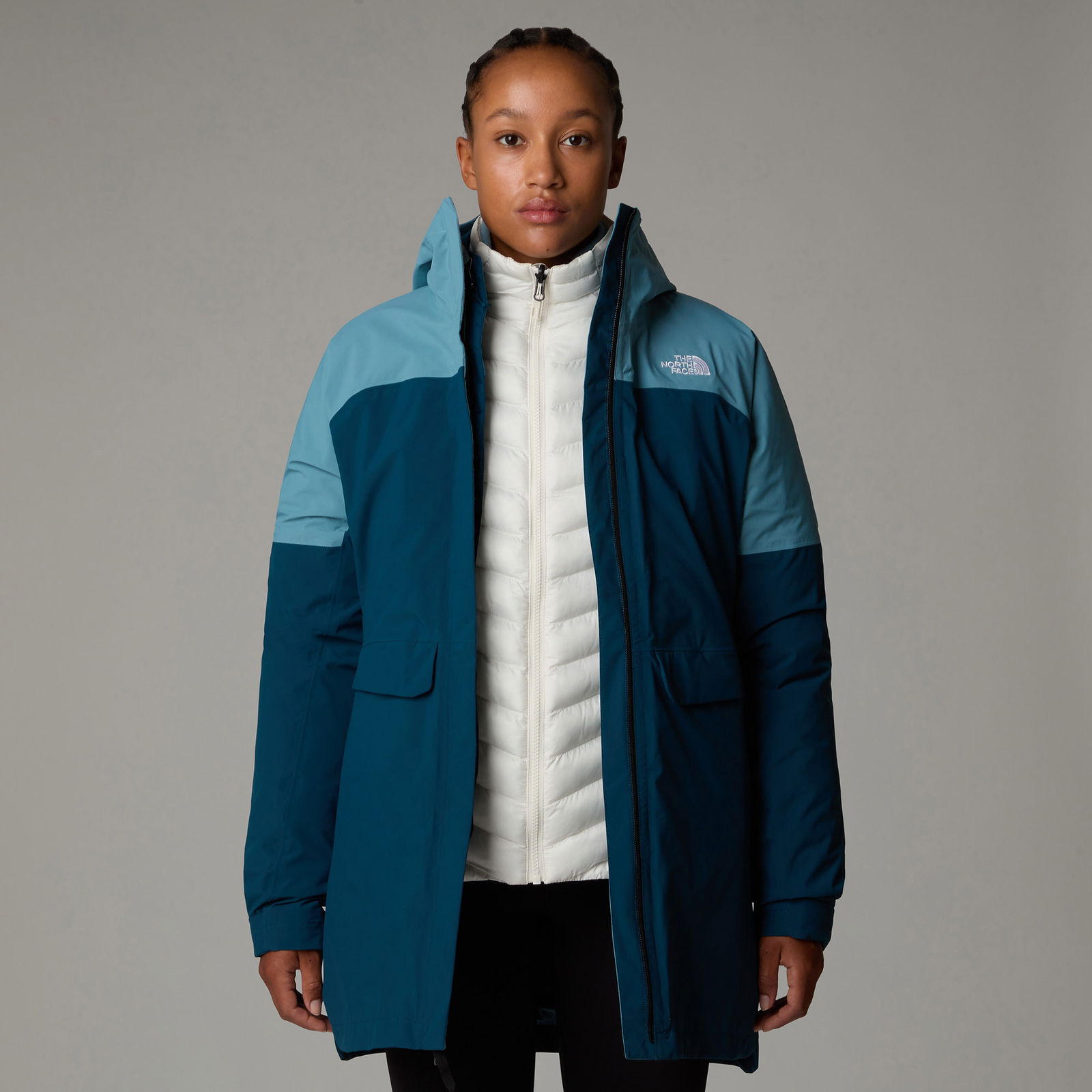 The North Face DryVent Triclimate 3in1 Kadın Mavi Outdoor Mont
