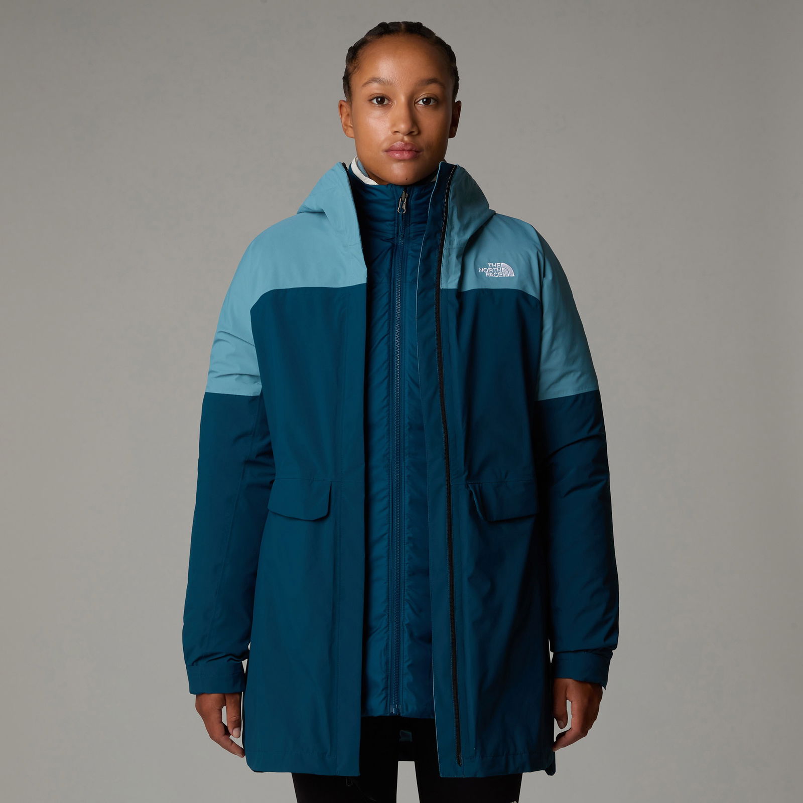The North Face DryVent Triclimate 3in1 Kadın Mavi Outdoor Mont