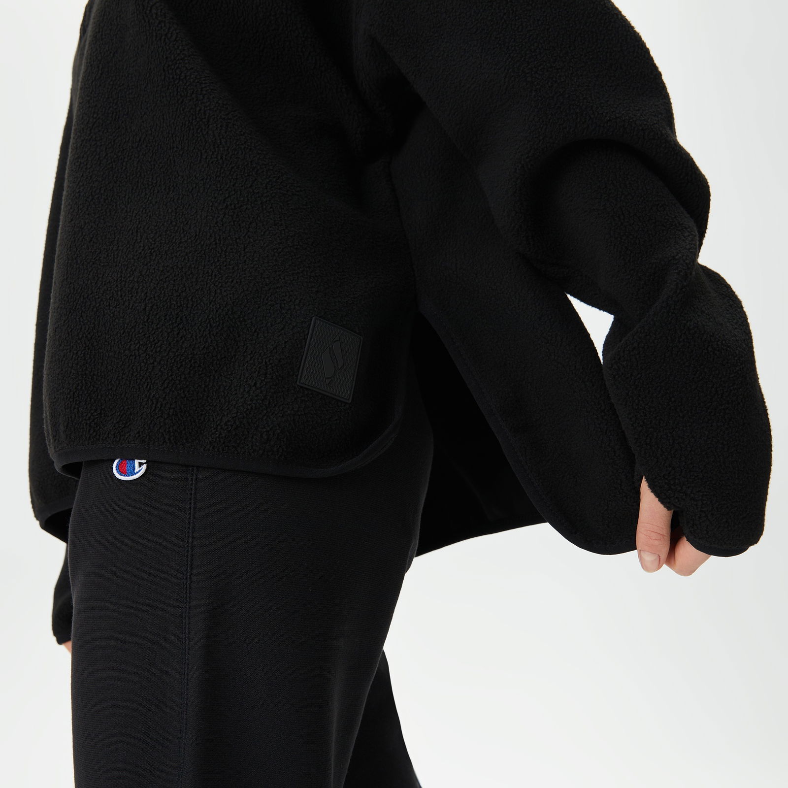 Skechers Fleece Full Zip Kadın Siyah Günlük Sweatshirt