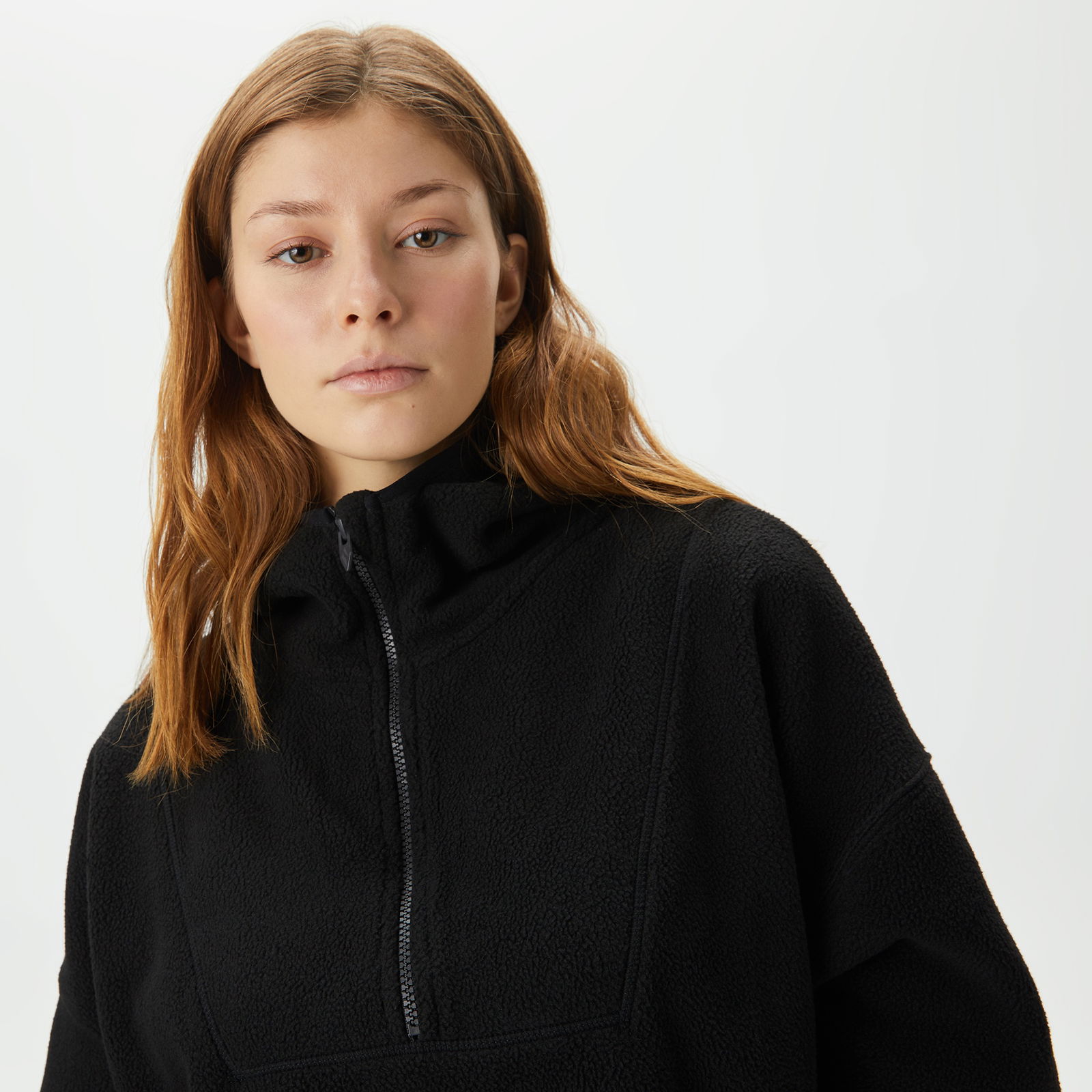 Skechers Fleece Full Zip Kadın Siyah Günlük Sweatshirt