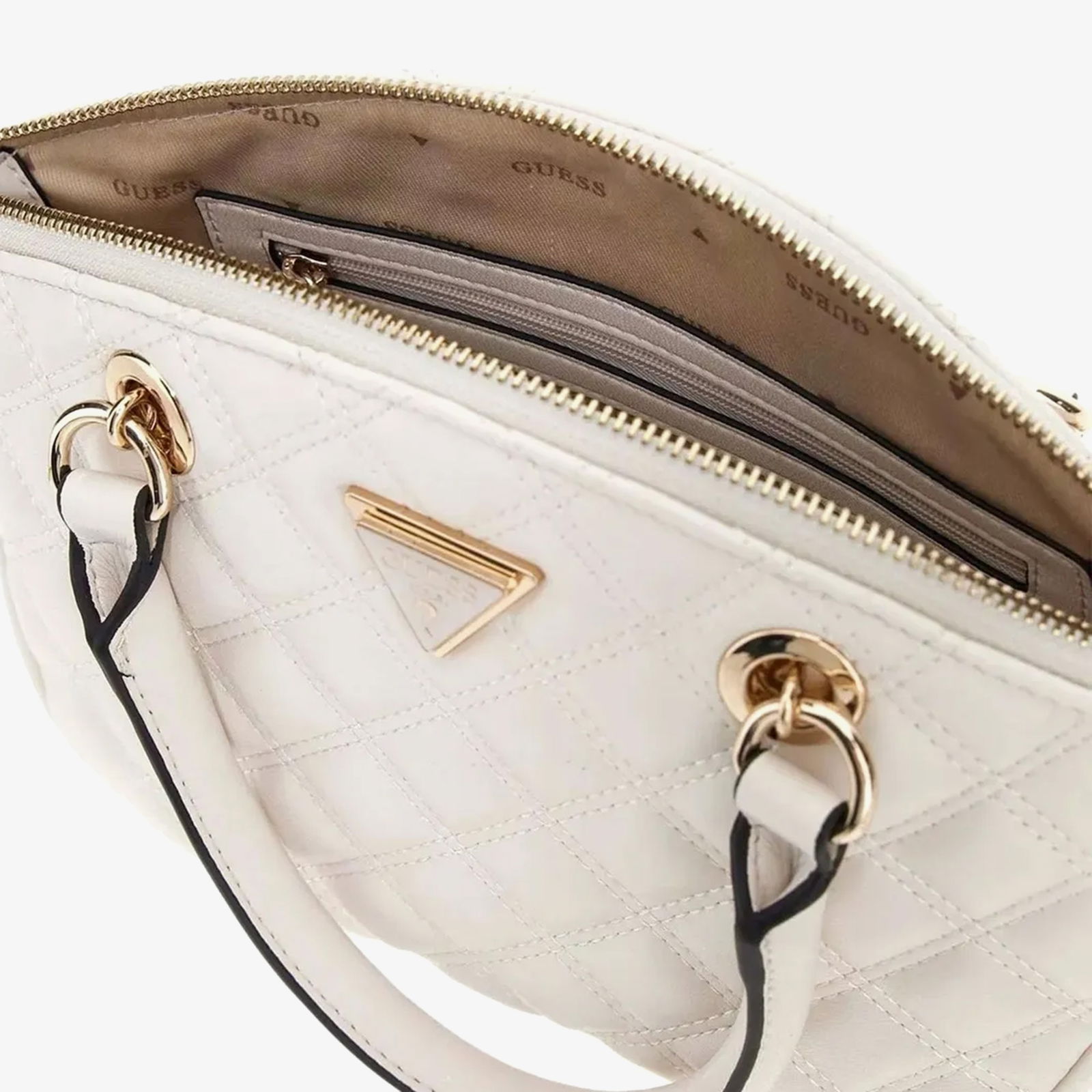 Guess Spark Micro Mini Kristle Minitchel Kadın Beyaz El Çantası