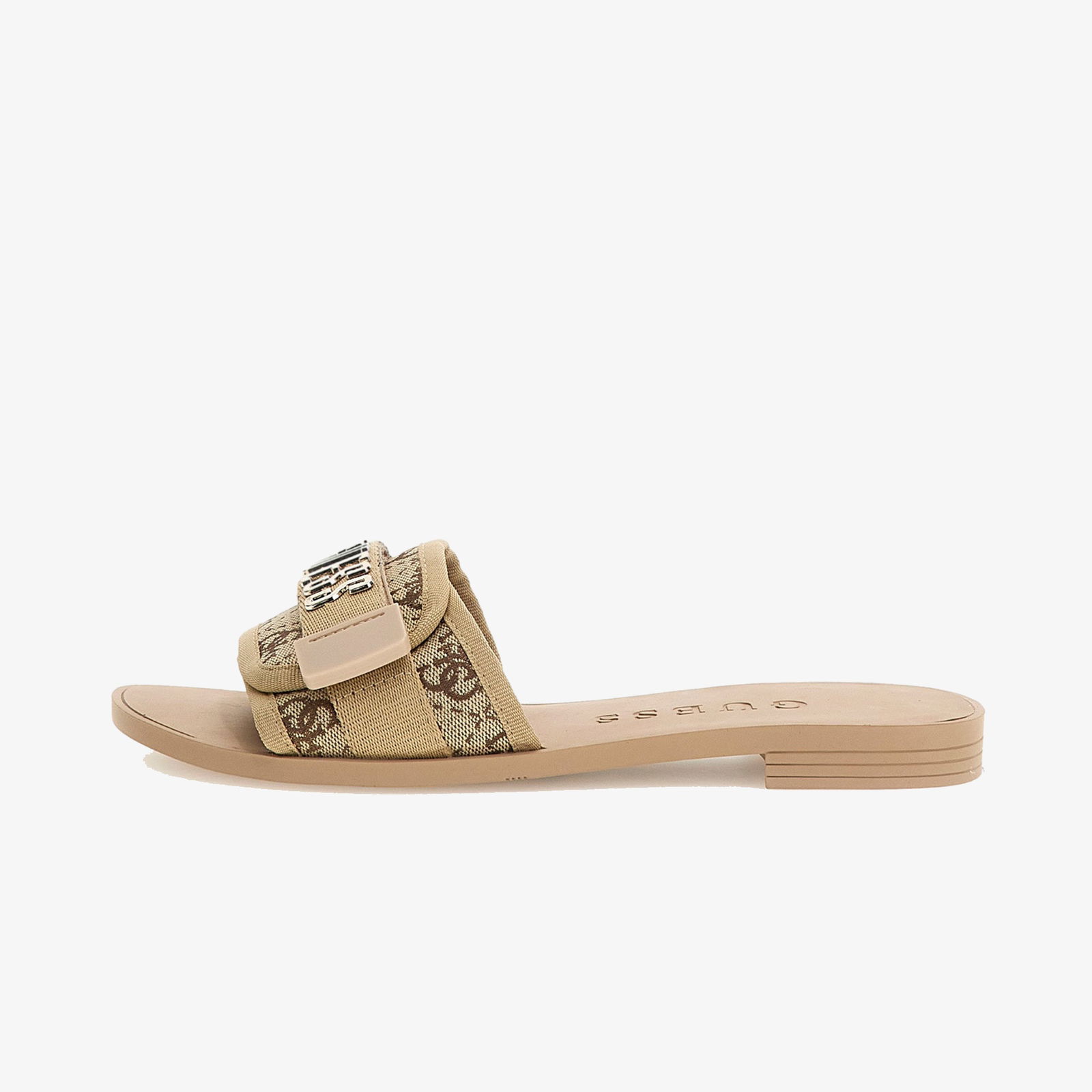 Guess Elyze4  Slide Laminated Eco Leather Kadın Sarı Terlik