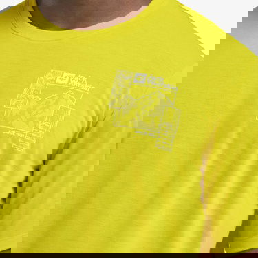  Jack Wolfskin Vonnan Graphic T Erkek Sarı T-Shirt