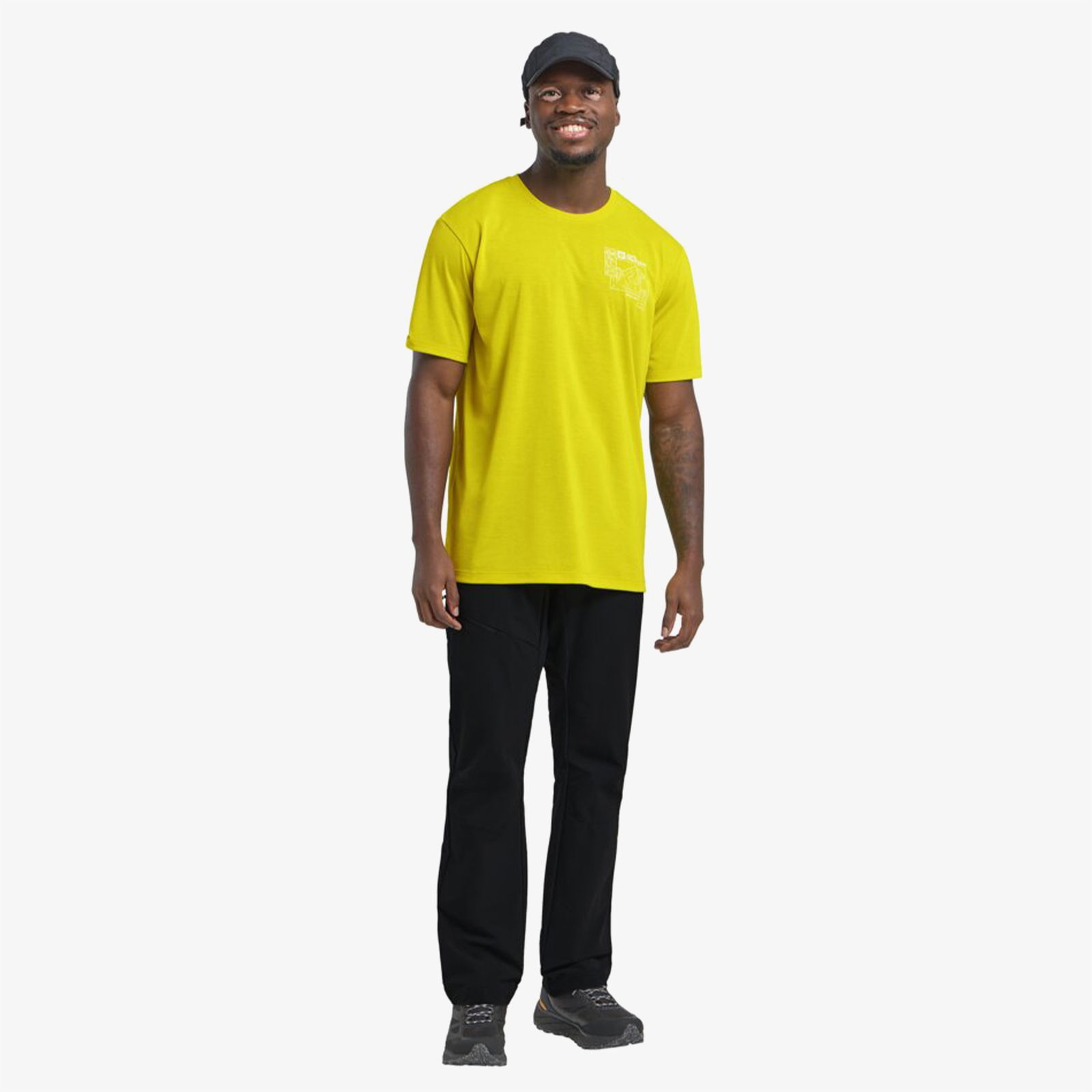 Jack Wolfskin Vonnan Graphic T Erkek Sarı T-Shirt