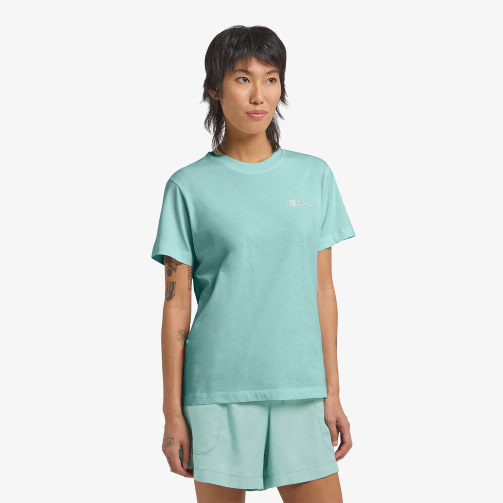Jack Wolfskin Essential  Kadın Yeşil T-Shirt