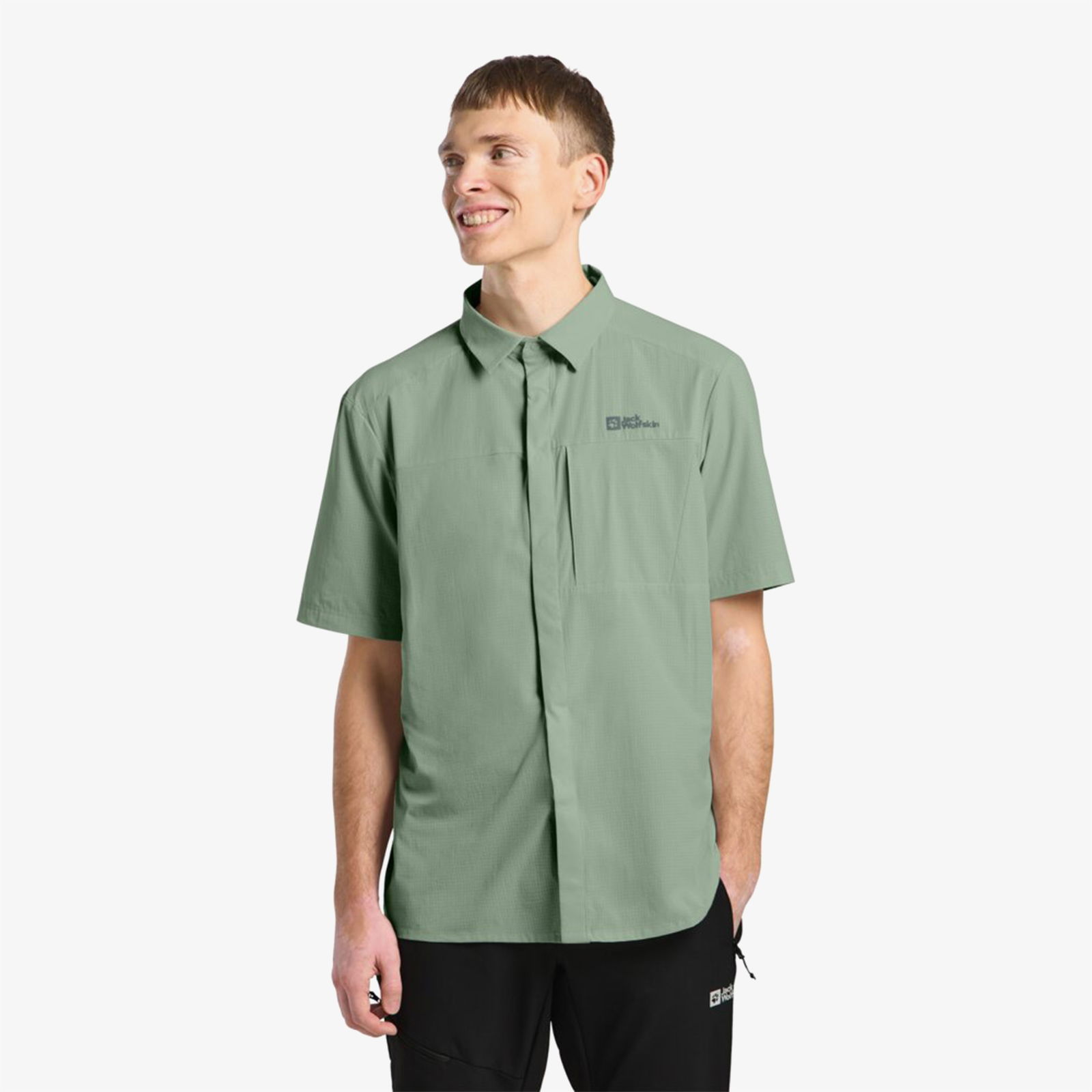 Jack Wolfskin Vandra S|S Shirt  Erkek Yeşil Gömlek