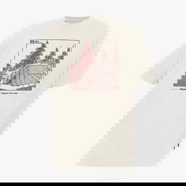  Jack Wolfskin Freeroamer  Erkek Beyaz T-Shirt
