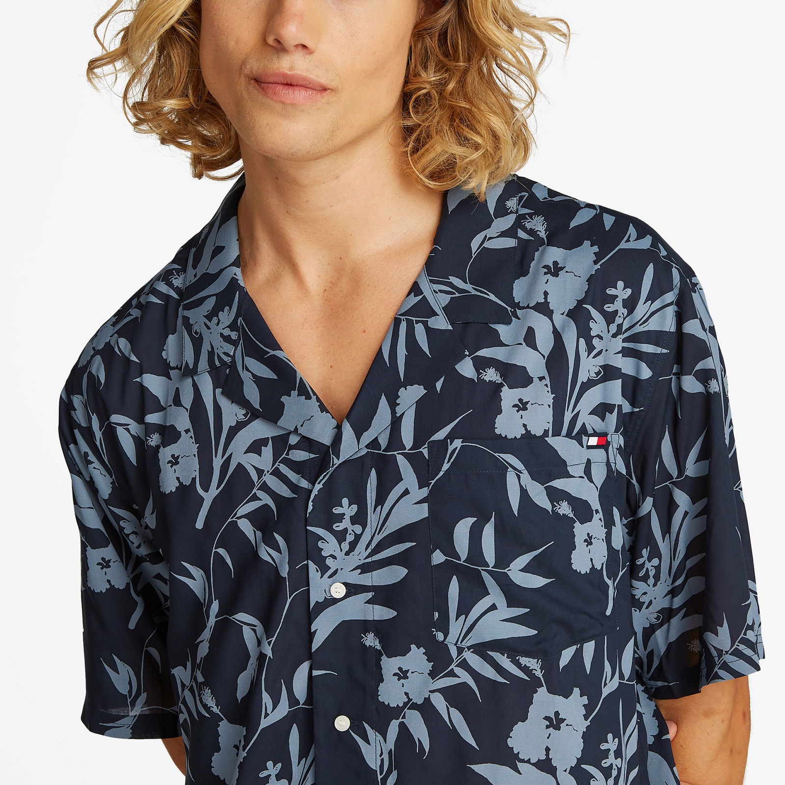Tommy Hilfiger Bowling Print Erkek Mavi Pijama